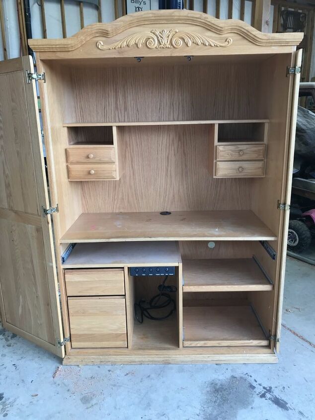 How to Turn a $60 Computer Armoire Into a Cricut Craft Cabinet DIY